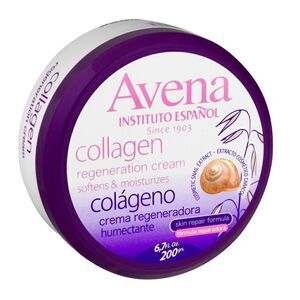 Avena Collagen Regeneration Cream, Softens and Moisturizes, White, 6.7 Fo Jar